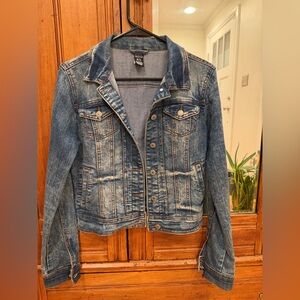 Almost Famous Distressed Blue Jean Jacket